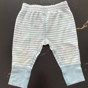 Hanna Andersson Blue and White Striped Leggings